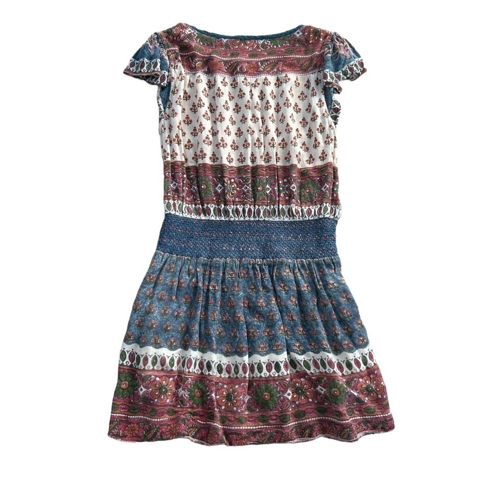 Faherty Bemini Dress Smocked Waist Short Flutter Sleeve with Pocket EUC - Picture 3 of 5